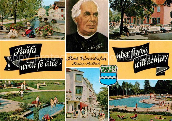 Bad Woerishofen Kneipp Heilbad Wassertreten Freibad Pfarrer Kneipp Portrait Spru