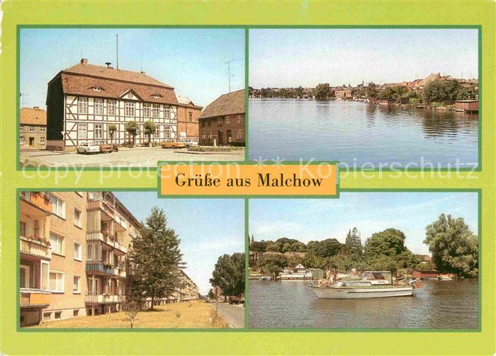 Malchow Rathaus uebersicht Neubauten Malchower See Mecklenburgische Seenplatte