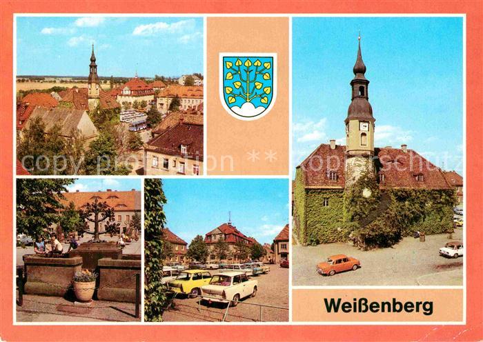 Weissenberg Sachsen Panorama Blick vom Kirchturm Rathaus Marktbrunnen August Beb