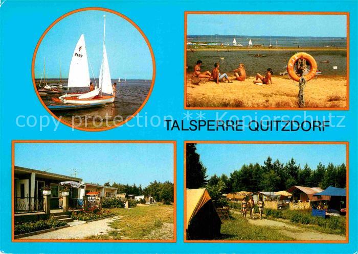 Quitzdorf See Talsperre Segelboote Badestrand Bungalowsiedlung Campingplatz