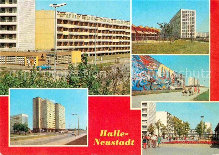 Halle-Neustadt Wohnsiedlung Wohnblocks Hochhaeuser