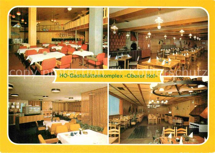 Oberhof Thueringen HO Gaststaettenkomplex Oberer Hof Tanzbar Restaurant Mokkabar