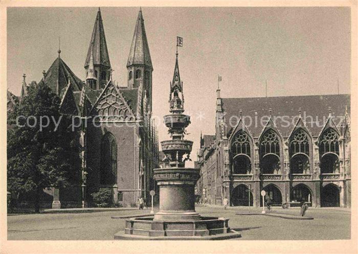 BRAUNSCHWEIG  CITY Altstadtmarkt mit St Martini Altstadtrathaus Nr 228