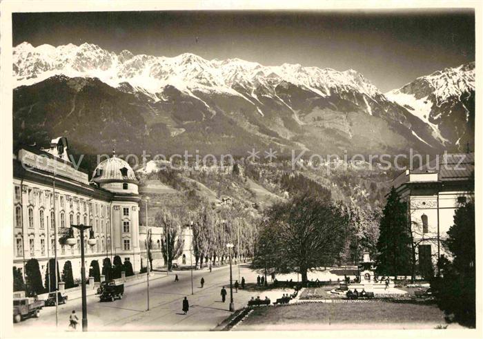 Innsbruck Rennweg Blick zum Karwendelgebirge