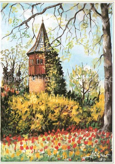 Mainau Fruehling auf der Insel Kuenstlerkarte