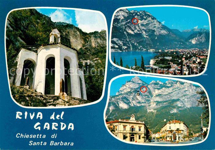 Riva del Garda Chiesetta di Santa Barbara Panorama Gardasee Alpen