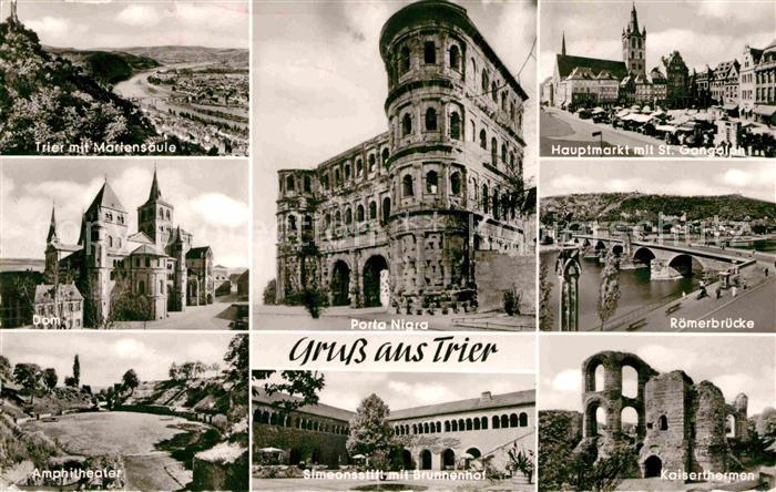 TRIER  CITY Mariensaeule Dom Amphitheater Porta Nirga