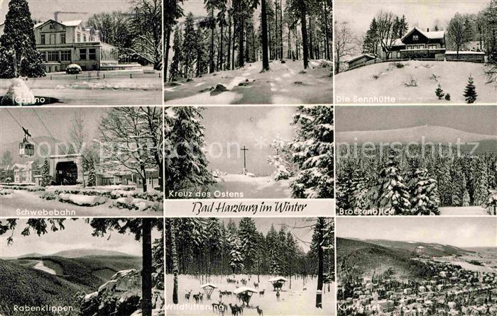 Bad Harzburg Casino Schwebebahn Rabenklippen Sennhuette Kreuz des Ostens