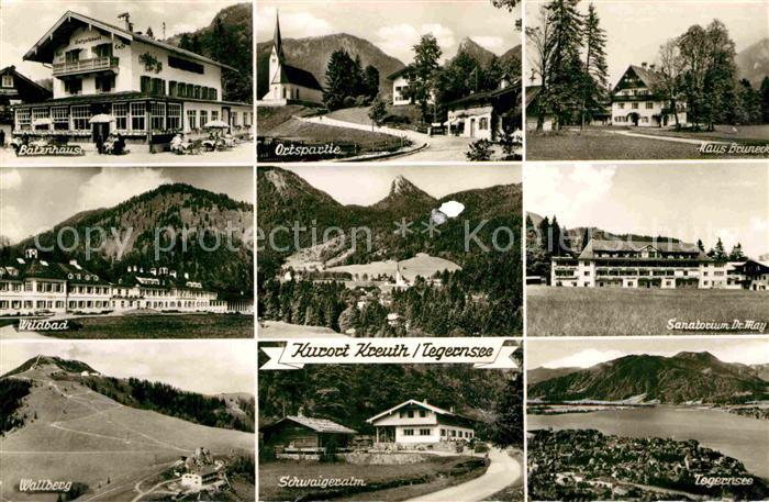 Kreuth Tegernsee Batznhaeusl Wildbad Wallberg Schwaigeralm Sanatorium Ortspartie