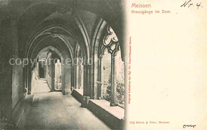 Meissen Elbe Sachsen Kreuzgaenge im Dom