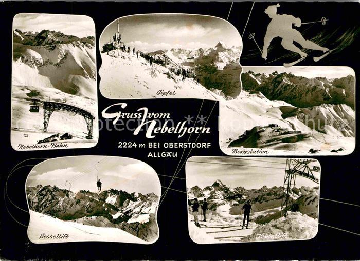 Oberstdorf Nebelhorn Bahn Sessellift Gipfel Bergstation Skipiste