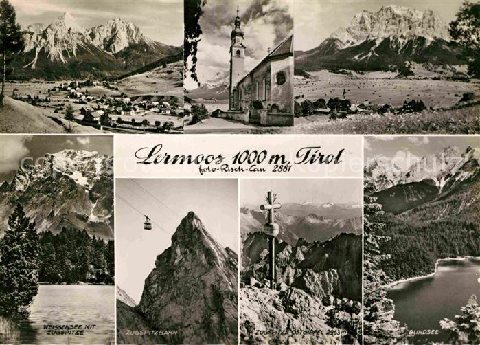 Lermoos Tirol Weissensee Zugspitze Zugspitzbahn Blindsee