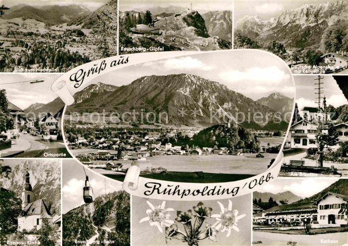 Ruhpolding Bayern Rauschberg-Gipfel Kurhaus Ramsau-Kirche