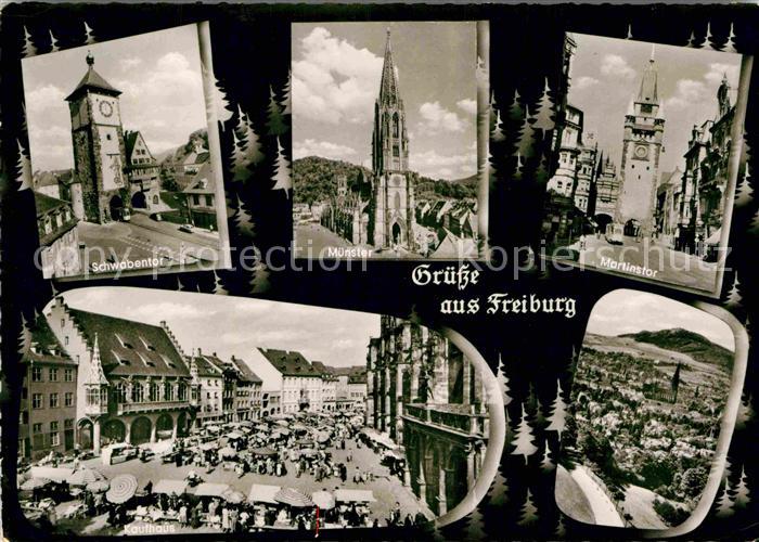 Freiburg Breisgau Martinstor Schwabentor Muenster