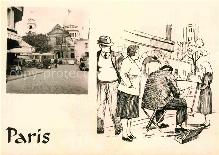 Paris Panorama Place du Tertre a Montmartre