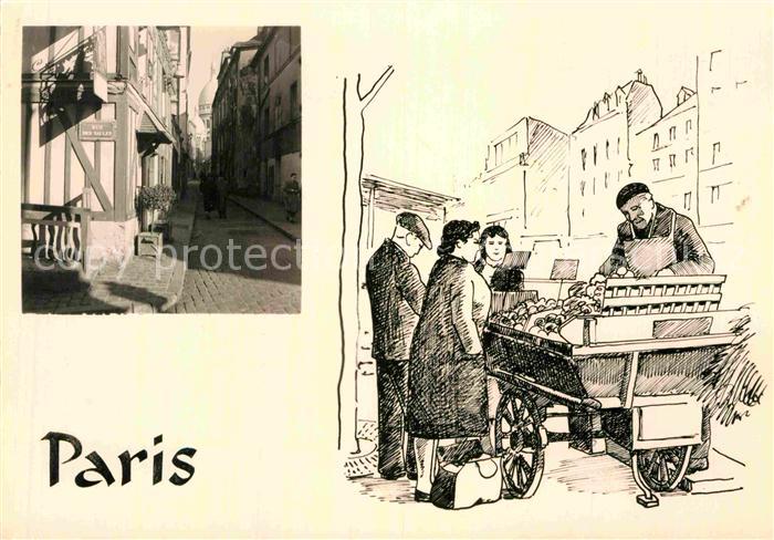 Paris La rue des Saules a Montmartre