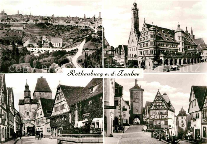 Rothenburg Tauber Gesamtansicht Rathaus Roedergasse Ploenlein