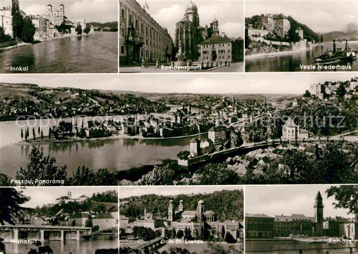PAssAU Bayern Panorama Resisdenzplatz Innkai Veste Niederhaus Rathaus