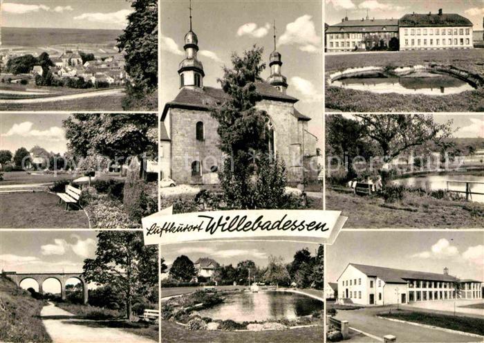 Willebadessen Kirche Bruecke Schule See