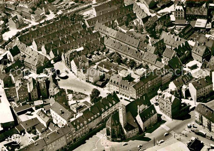 Augsburg Fliegeraufnahme Fuggerei