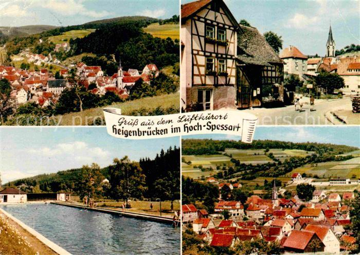 Heigenbruecken Schwimmbad Teilansicht Kirche