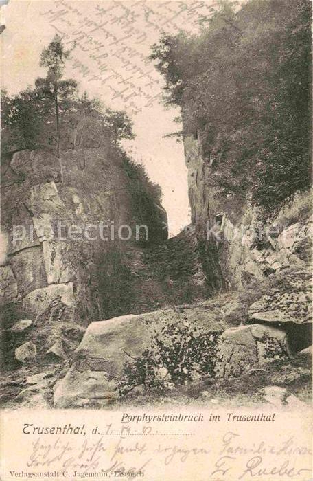 Brotterode Porphyrsteinbruch im Trusental