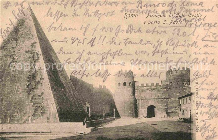 Roma Rom Piramide di Caio Cestio e Porta San Paolo