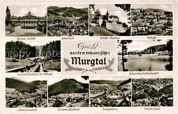 Murgtal Baden Landschaftspanorama Schwarzwald Sehenswuerdigkeiten der Region