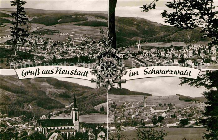 Neustadt Schwarzwald Gesamtansichten Kneippkurort Kirche Kuckucksuhr
