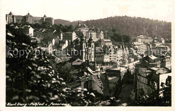 Karlovy Vary Blick ueber die Stadt