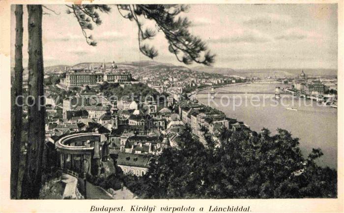 Budapest Koenigliche Burg mit Kettenbruecke