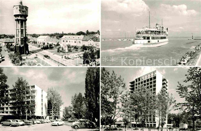 Siofok Wasserturm Wahrzeichen Faehre Hochhaeuser