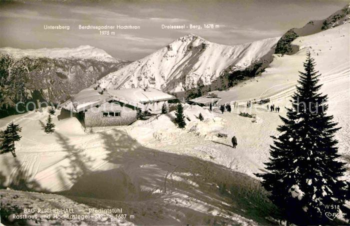 Bad Reichenhall Predigtstuhl Rasthaus und Hochschlegel Skilift Wintersportplatz