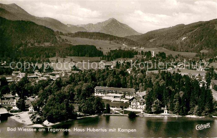 Bad Wiessee Haus Hubertus mit Kampen Bayerische Voralpen Fliegeraufnahme