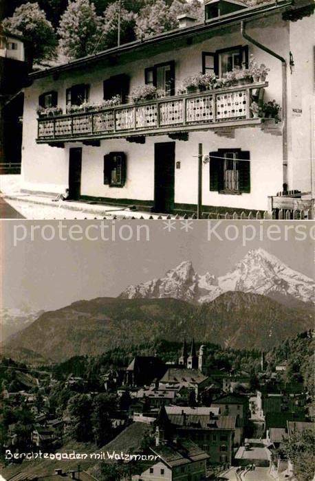 BERCHTESGADEN Bayern Stadtbild mit Blick zum Watzmann Berchtesgadener Alpen Pens