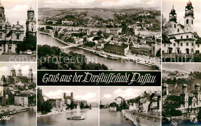 PAssAU Bayern Teilansichten Dreifluessestadt Kirche