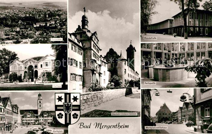 Bad Mergentheim Panorama Kurhaus Marktplatz Schloss Wandelhalle Karlsquelle Rath