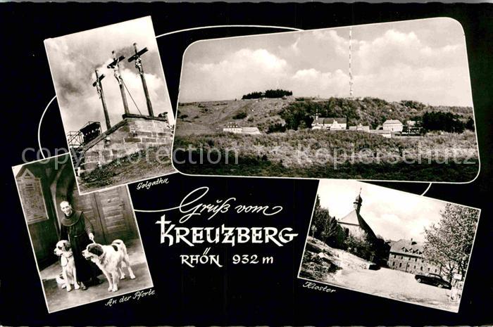 Kreuzberg Rhoen Drei Golgota Kreuze Pforte Priester Hunde Kloster