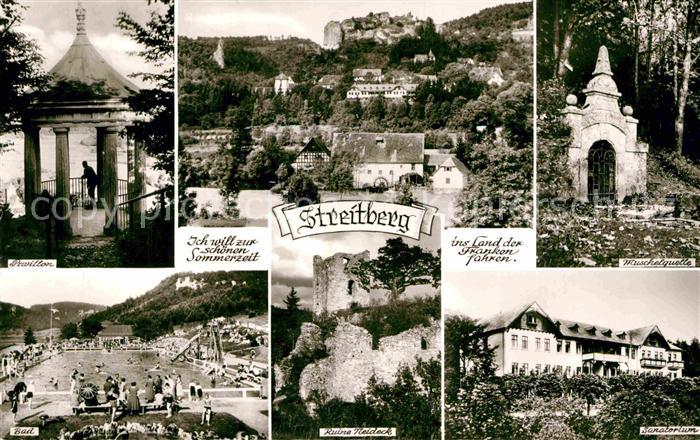Streitberg Oberfranken Pavillon Schwimmbad Ruine Neideck Muschelquelle Sanatoriu