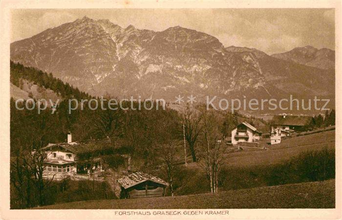 Graseck Forsthaus gegen Kramer Ammergauer Alpen