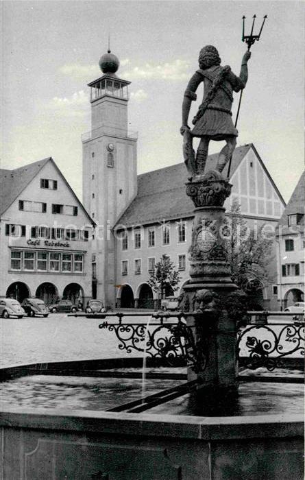 FREUDENSTADT BW Neptunbrunnen Rathaus Luftkurort Schwarzwald