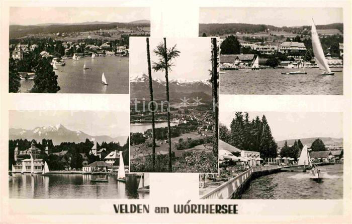 Velden Woerthersee Landschaftspanorama Alpen Segeln