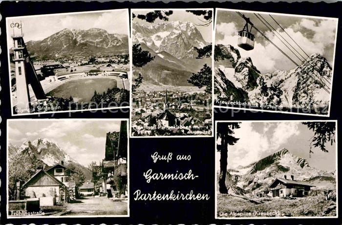 GARMISCH-PARTENKIRCHEN Bayern Olympia Skistadion Fruehlingstrasse Zugspitze Wett