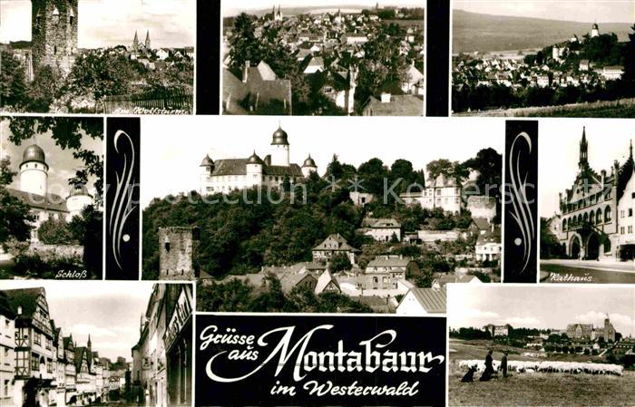 Montabaur Westerwald Wolfsturm Schloss Altstadt Rathaus Schafherde