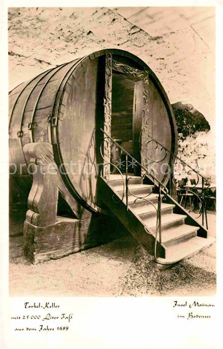 Insel Mainau Torkel Keller 25000 Liter Fass aus dem Jahre 1689