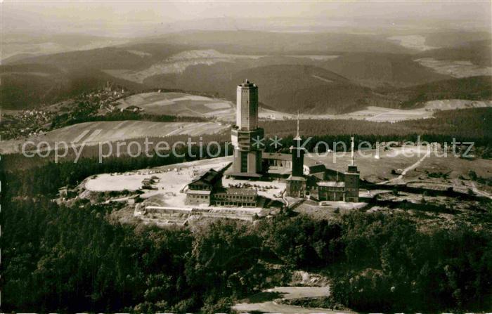 Grosser Feldberg Taunus Fernsehturm UKW Fernmeldeturm Fliegeraufnahme