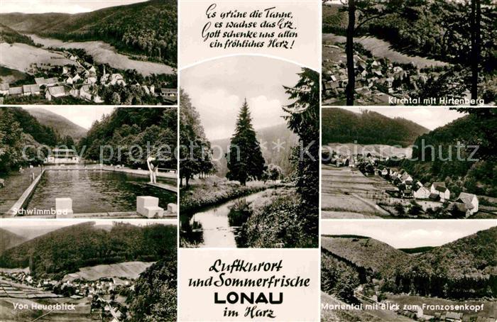 Lonau Luftkurort Sommerfrische Schwimmbad Heuerblick Bach Kirchtal Hirtenberg Ma