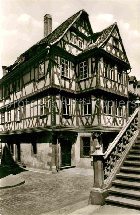 Wertheim Main Haus zu den Vier Gekroenten Fachwerkhaus Historisches Gebaeude