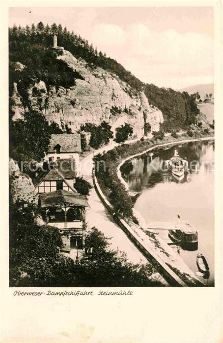 Steinmuehle Pegestorf Oberweser Dampfschiffahrt