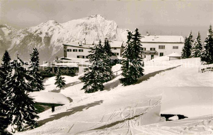 Bad Reichenhall Berghotel Predigtstuhl Winterpanorama Berchtesgadener Alpen